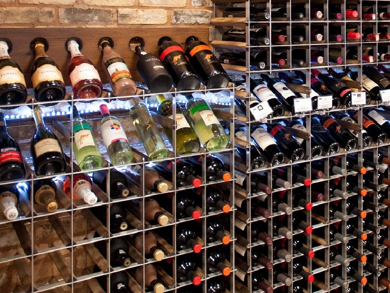 Racks For Champagne in Oversized Champagne Bottle Racks For Retail photo gallery from Commercial Wine Racks - The World's Finest Wine Racks for Retail Stores