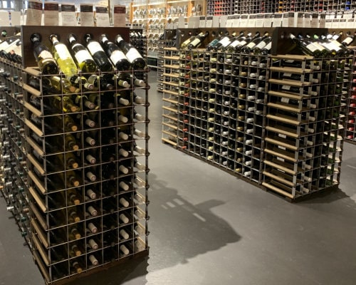 One-Sided End Cap Wine Rack