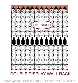 Retail Wine Rack Wall Hugger Double Display