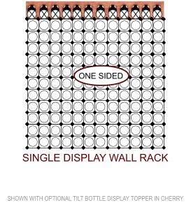 Retail Wine Rack Wall Hugger Single Display