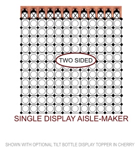 Retail Wine Rack Aisle Maker Single Display